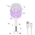 Raquette anti-moustiques 2 en 1, aster par USB, avec lampe UV, 1200mAh