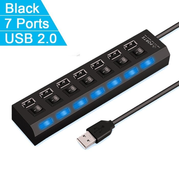 Hub USB 3.0 USB 2.0 4/7 extenseur de ports multiples – Image 1