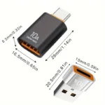 Lot de 2 adaptateurs USB 3.0 OTG 2 en 1 10A – Image 2