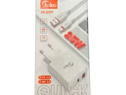 Chargeur Secteur Rapide JOKO JK-D09 – PD 3.0 & QC 3.0 (Câble V8 / Micro-USB Inclus)
