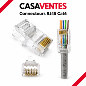 Connecteurs RJ45 Cat6 transparents – présentation CasaVentes