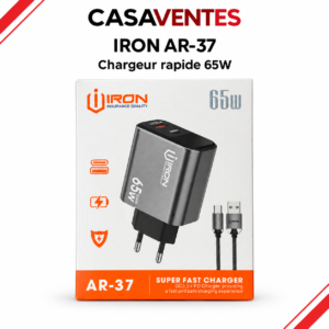 Présentation CasaVentes : boîte du chargeur IRON AR-37