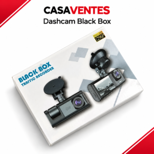 Boîte de la dashcam Black Box, présentation CasaVentes sur fond blanc