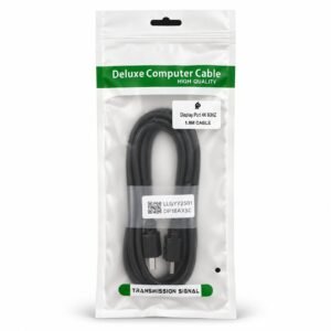 Câble DisplayPort 1,8 m 4K 60 Hz sur fond blanc