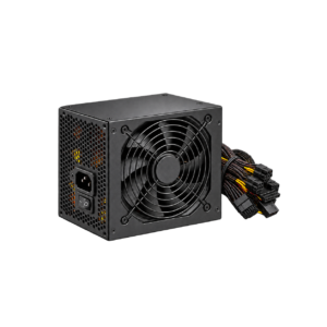 Alimentation NOVA 550W Bronze noire avec câbles, complète et centrée sur fond transparent