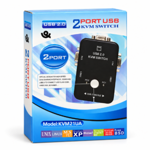 Switch KVM USB 2.0 à deux ports, modèle KVM21UA